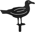 Seagull Metal Garden Stake Decorative, Coastal Bird Silhouette Statues for Yard Art, Outside, Patio, Outdoor Decor, Garden Decorations, Lawn Ornaments - 16" Black - Image 2