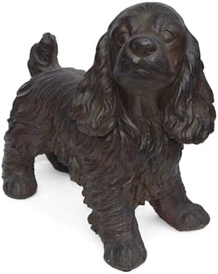 Josie Dog CAST SONE GSTATUE, Outdoor Cocker Spaniel Dog GStatue, Brown, No Assembly Required - Image 5