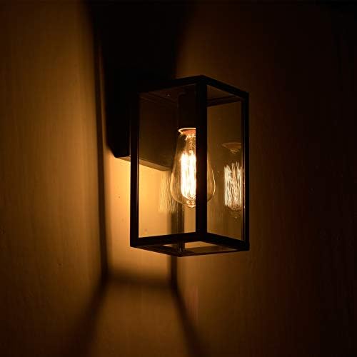 MICSIU 2 Pack 11“ Textured Black Modern Farmhouse Outdoor Light Fixture - Image 3
