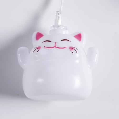 CAKERS Cute Cartoon Cat String Lights|Creative Luminous Night Light|LED Warm White Copper Wire Lights|Hanging Fairy Lights for Bedroom Party Decor,A,1.5m(4.9ft)-10LED-USB - Image 4