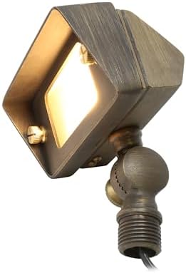 Lightkiwi R9872 Brass Flood Light & Wall Wash Outdoor Lighting Fixture for 12 Volts Low Voltage Landscape Lighting (Light Bulb Not Included) - Image 6