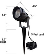Color Spot Light Outdoor 2-Pack, 120V 12W Waterproof LED Landscape Spotlights, Plug-in Durable Spotlight Outdoor for Yard, Garden, Patio, Tree, House, Halloween, Christmas - Image 3