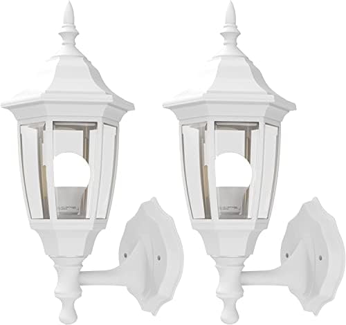 EMART Plastic Outdoor Wall Light Fixtures, Porch Sconces(2 Pack, White) by EMART