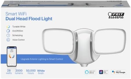 Feit Electric Dual Head Smart Outdoor Flood Lights, Tunable White - Image 4