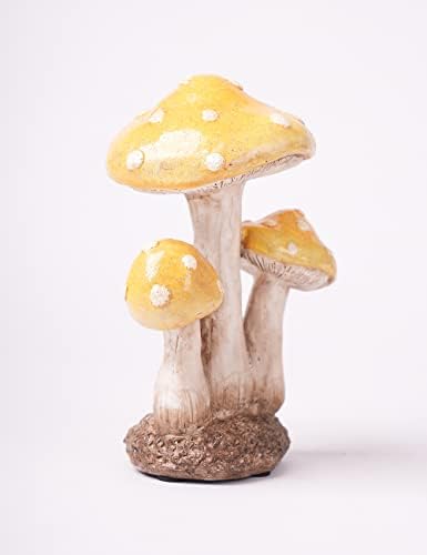 SEINHIJO Mushroom Statue Sculpture Fairy Figurine Garden Decor 7.1 Inch - Image 3