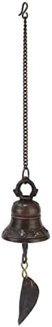 Nepalese Hand Made Copper Dinner, Cast Iron Hanging for Wall Door, and Clear Sound, Distressed Copper Finish, 45x55cm.. Decorative for Farmhouse Home Boat - Image 4