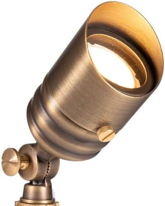 VOLT 12V Fat Boy Mini Outdoor Spotlight (Bronze) & 5W 2700K MR16 LED Bulb by VOLT
