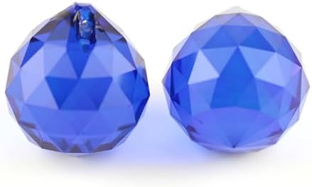100mm Large Crystal Prism Suncatcher for Windows Hanging, Colorful Glass Crystal Sun Catcher Beads Pendants Maker Balls for Indoor Outdoor Garden Feng Shui Home Decor Blue - Image 2
