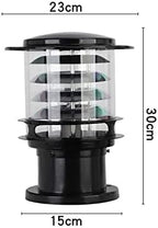 Outdoor Bollard Light Modern Pathway Lamp with Tiered Shade IP65 Waterproof Garden Landscape Lighting for Walkway, Driveway, Lawn, Patio E26/E27 Base Exterior Post Lantern - Image 7