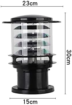 Outdoor Bollard Light Modern Pathway Lamp with Tiered Shade IP65 Waterproof Garden Landscape Lighting for Walkway, Driveway, Lawn, Patio E26/E27 Base Exterior Post Lantern - Image 7