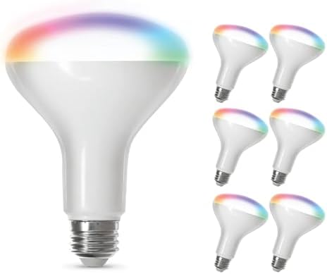 Feit Electric BR30 Smart Flood Light Bulb - Color Changing, 65W Eq - 6 Pack by FeitElectricCompany