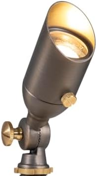VOLT 12V Solid Brass MR8 Mini Outdoor Spotlight (Bronze) by VOLT