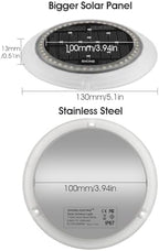 SHONELIGHTING Solar Ground Lights, 48 LEDs Deck Disc, Warm White, 12Pk - Image 6