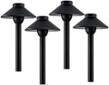 Outdoor Pathway Light – Low Voltage Landscaping Lighting (4 Pack) – Black by TopNotchCo