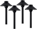 Outdoor Pathway Light – Low Voltage Landscaping Lighting (4 Pack) – Black by TopNotchCo