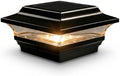 Classy Caps 4x4 Imperial Solar Post Cap - Fits 3.5"x3.5" and 4"x4" Deck & Fence Posts - Black Cast Aluminum - Warm and Cool Light Modes by ClassyCaps