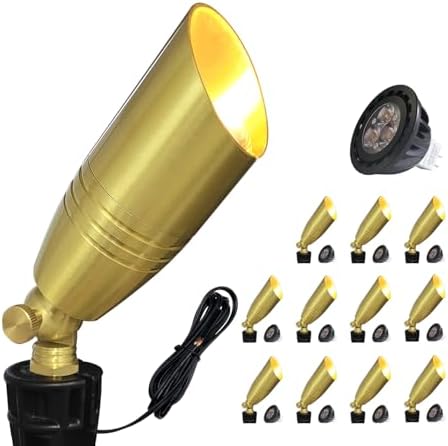 COLOER Die-cast Brass Landscape Spotlight 12-Pack, Copper Finish by COLOER