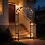 Square Tube Metal Garden Arch Trellis for Climbing Plants,4.9x7.9FT - Image 2