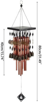 Outdoor Indoor Metal Tube Wind Chime with Copper Bell Large Windchimes for Patio Garden Terrace(E) - Image 2