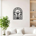 Sundial and Rose Garden Metal Wall Art, Metal Signs, Metal Outdoor Decor, WallArt Decor, Vintage Gothic Artwork, Elegant Wall Decoration for Living Room Bedroom, Stunning Home Decor Piece. (Black,24inch) - Image 2