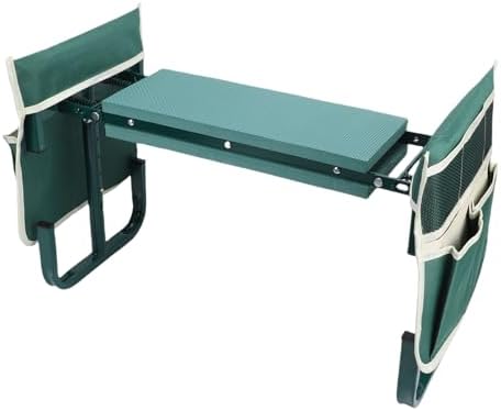 Zunate Garden Kneeler and Seat with 2 Tool Pouches, Height Adjustable & Foldable, 400 Lbs Capacity, Wide 10.6 Inch Design, Kneeling Bench for Gardening, Camping, Picnics (Green) - Image 4