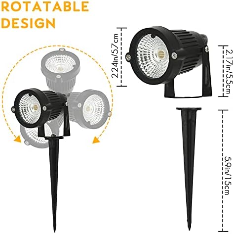 Color Change Landscape Lighting Low Voltage LED Outdoor Spotlights 6W 12V IP66 Waterproof Landscaping Lights Remote Control Garden Pathway Lights RGB Trees Decorations - Image 2