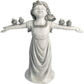 Design Toscano Basking in Glory Little Girl with Birds Outdoor Garden Statue, Small, 12 inches Tall, Cast Stone Resin, Two Tone Stone Finish by DesignToscano