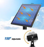 APONUO Metal Solar Spot Lights Outdoor with 9.8ft Cable Solar Powered Landscape Lighting Low Voltage IP65 Waterproof Auto On/Off for Outside Garden Yard Landscape Pathway Garage-Multicolor(2-in-1) - Image 3
