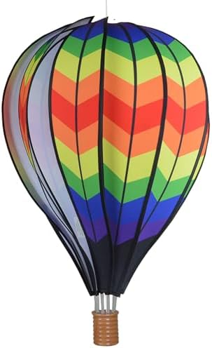 Premier Kites 22 in. Hot Air Balloon - Double Chevron Rainbow by PREMIERKITES