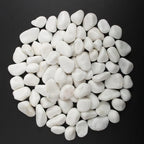 40 lbs White Polished Landscape Stones, 0.5-1 Inch Decorative Rocks for Gardens, Pathways, Pots, Vase Fillers, Aquarium Decoration, Glass Containers, and Yard Borde (Pure White, Weight: 40 LB) - Image 3