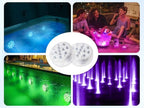 Submersible LED Lights with Remote, 4 Pack 13 LED Pool Lights with Magnets and Suction Cups, for Pond, Party, Wedding, Vase Base, Lighting Battery Operated - Image 6