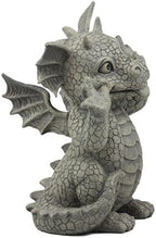 Ebros Gift Whimsical Garden Dragon Making Silly Funny Faces Statue 10.25" H Cute Baby Dragon Faux Stone Resin Finish Figurine Dungeons and Dragons Mythical Fantasy Sculpture Guest Greeter Home Decor - Image 3