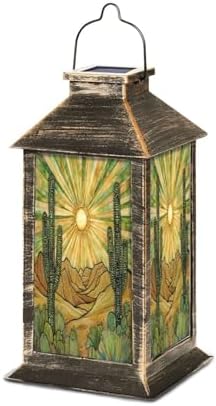 Solar Lantern Intricate Tribal Tattoo Style Stained Glass Artwork Outdoor Waterproof Garden Hanging Lantern Solar Powered Lighting Outside Table Lamp for Patio Deck Camping 1 Pack by Unknown
