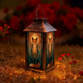 Solar Lantern Mid Century Stained Glass Fox Outdoor Waterproof Garden Hanging Lantern Solar Powered Lighting Outside Solar Light for Patio Yard Camping, Gifts for Women Mom by Unknown