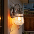 Tarentlight Updated Dusk to Dawn 1-Light Outdoor Wall Sconce,Waterproof & Rust-Proof and Sturdy Metal Lamp Body in Oil Rubbed Bronze, Fully Sealed Clear Seeded Glass Shade,Bulb Not Included by TarentlightOutdoorLighting