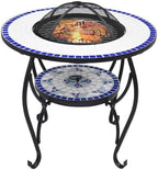 Mosaic Fire Pit Table, Ceramic Round Wood Burning Bowl, 26.8 in - Image 3