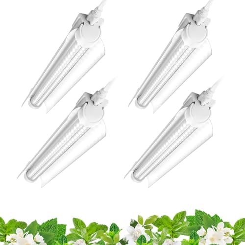 Barrina T8 Grow Lights for Indoor Plants, 5000K Full Spectrum, 1FT, 4 Packs by Barrina