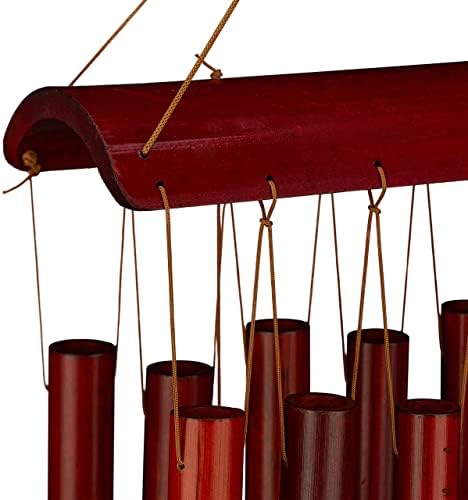 Relaxdays Wind Chime Bamboo, Calm Sound Chimes with 12 Tubes, Hanging Decor - Image 7