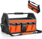 19 Inch Open Tool Tote Bag with Heavy-Duty Handle for Electrician by TUFFWORX