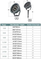 Tree Spotlight LED Beam Spotlight - Round Outdoor LED Flood Light, AC 220V IP65 Waterproof Triple Plug-in Tree Lamp, Garden Courtyard Greening Lawn Projection Tree Landscape Spotlight(White,B-6W) - Image 3