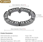Outdoor IP65 Waterproof Tree Light, AC110V AC220V All-Weather Spotlight Warm White for Landscape Uplighting, Die Cast Aluminum LED Lamp for Garden and Yard(6 Lights) - Image 2