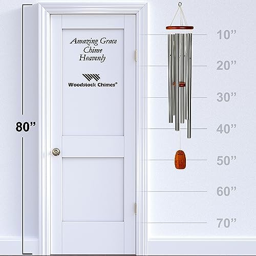 Woodstock Wind Chimes for Outside Amazing Grace, 53" Outdoor Windchime Garden Patio Decor, Front Porch Spring Decor, Memorial Sympathy Wind Chimes Gift, Heavenly Chime (AGXLS) - Image 3