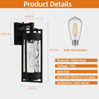 2-Pack Dusk to Dawn Outdoor Wall Sconce, Sensor Porch Light Fixture - Image 5