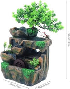 Water Fountain Rockery Ornaments with Waterfall & LED Colorful Lights Mini Desktop Waterfall Small Rockery for Office, Home, Bedroom Desk Decoration - Image 4
