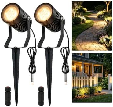 12V Low Voltage Landscape Lights 2 Pack, 3000K LED Spotlights MR16 by HOME