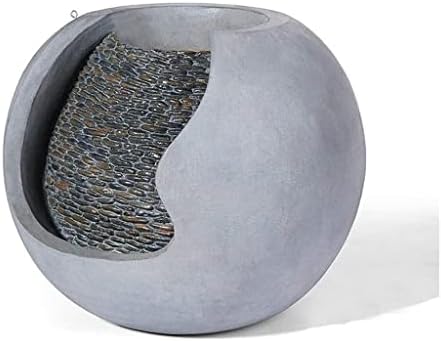 Tabletop Water Fountain Creative Tabletop Fountain Geometric Fountain Resin Water Fountain for Indoor Outdoor Garden Terrace Waterfall Fountain Gift Tabletop Fountain(B) by Unknown