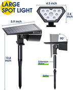 Biling Solar Spot Lights Outdoor Waterproof Bright 700 Lumen White 6 Pack - Image 5