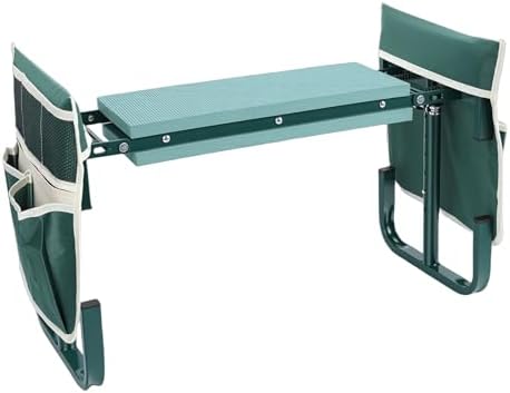 Garden Kneeler Seat, Widened 10.6 Inches Height Adjustable Foldable Stool - Image 2