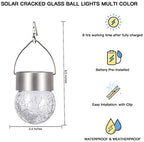 SUNWIND Hanging Solar Ball Lights Outdoor - 8 Pack Auto Color Changing Cracked Glass Decorative Garden Lights Hanging Solar Lanterns for Yard, Patio, Fence, Tree, or Holiday Decoration(Multi-Color) - Image 6