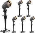 GOODSMAN Landscape Lighting 6PK Low Voltage Landscape Lights Led Low Voltage Landscape Spotlights 4.5W 205 Lumen Floodlights with Cable Connectors Metal Stakes 9127-96603-06A by GOODSMANN